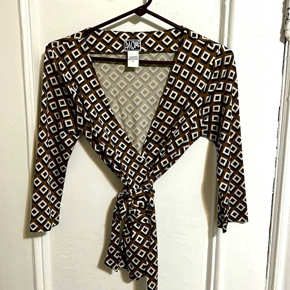Diane von Furstenberg Brittany wrap top NWOT